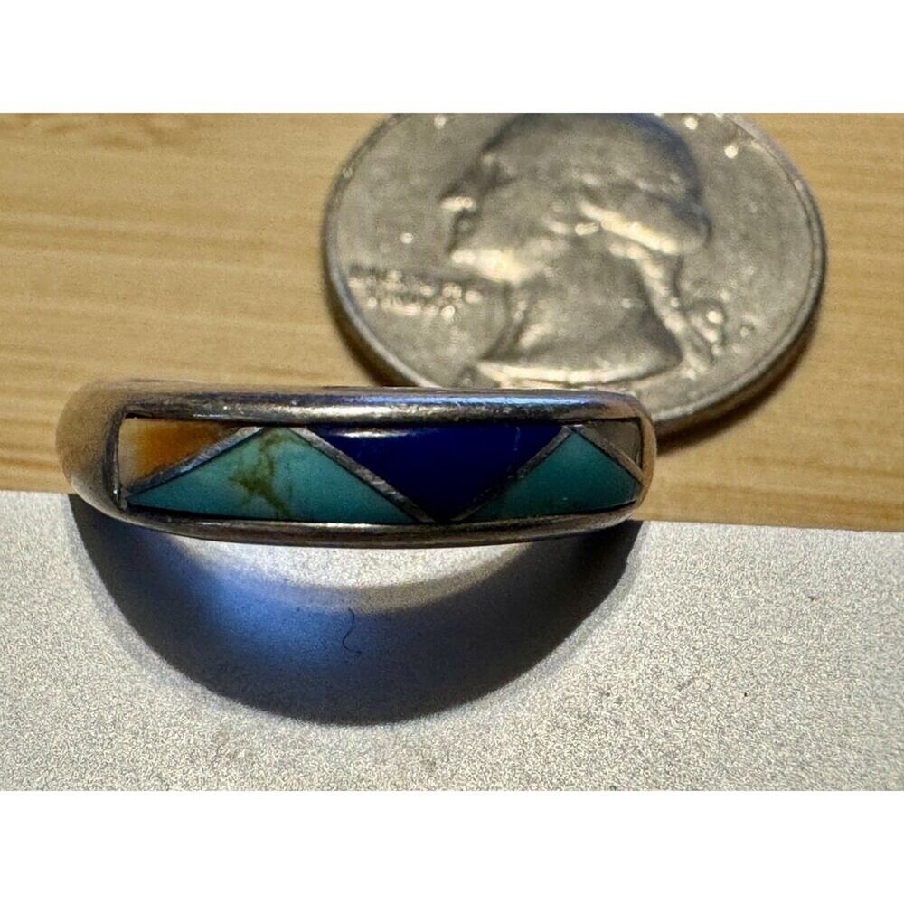 Beautiful Turquoise Ring Sterling Silver Size 7